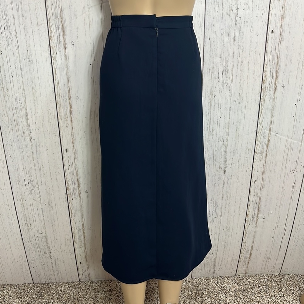 Mother of the Bride Navy Blue Skirt Set Beaded Size 16 - Picture 16 of 16